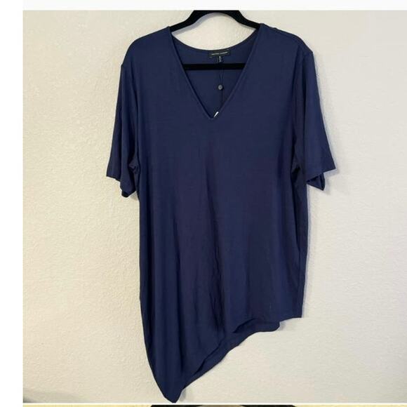 New Universal Standard Genevette jersey navy blue tunic blouse top size S(14) - Picture 4 of 12